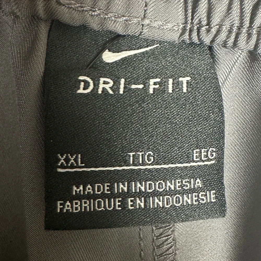 Nike Dri-FIT Pants Mens 2XL Grey Athletic Training Running Stretch Waist Swoosh